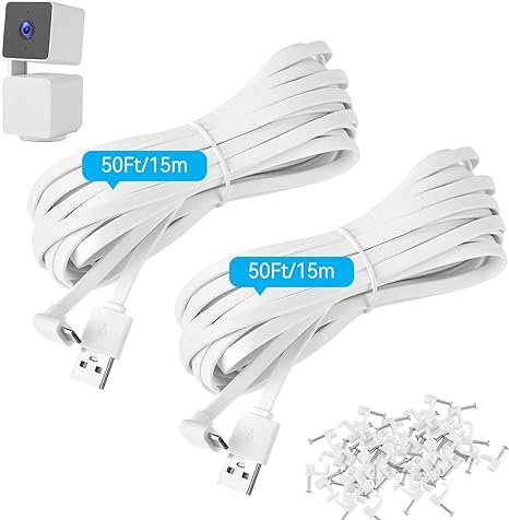 Uogw 50FT Power Cable Compatible with WYZE Cam Pan V3