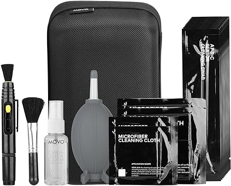 Movo Deluxe Essentials DSLR Camera Cleaning Kit with 10 APS-C Cleaning Swabs
