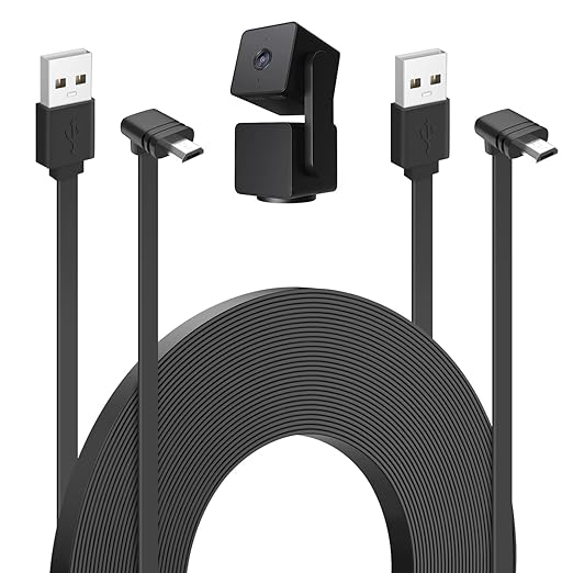 2Pack 25FT/7.5M Power Extension Cable Compatible with WYZE Cam Pan V3
